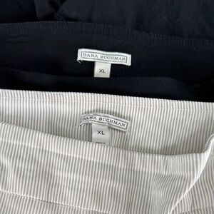 Dana Buchman Black and Cream Striped Women's Shorts